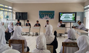 Penyampaian visi dan misi calon ketua osim dan wakil 